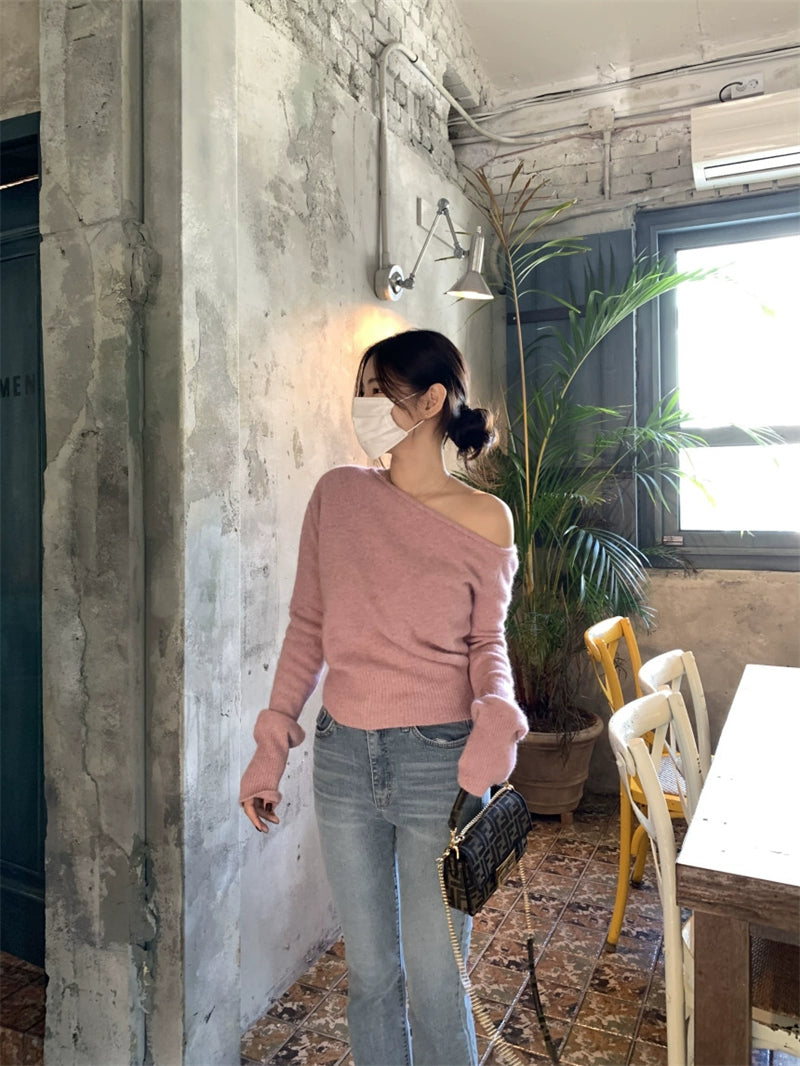 ワンショルダーニット