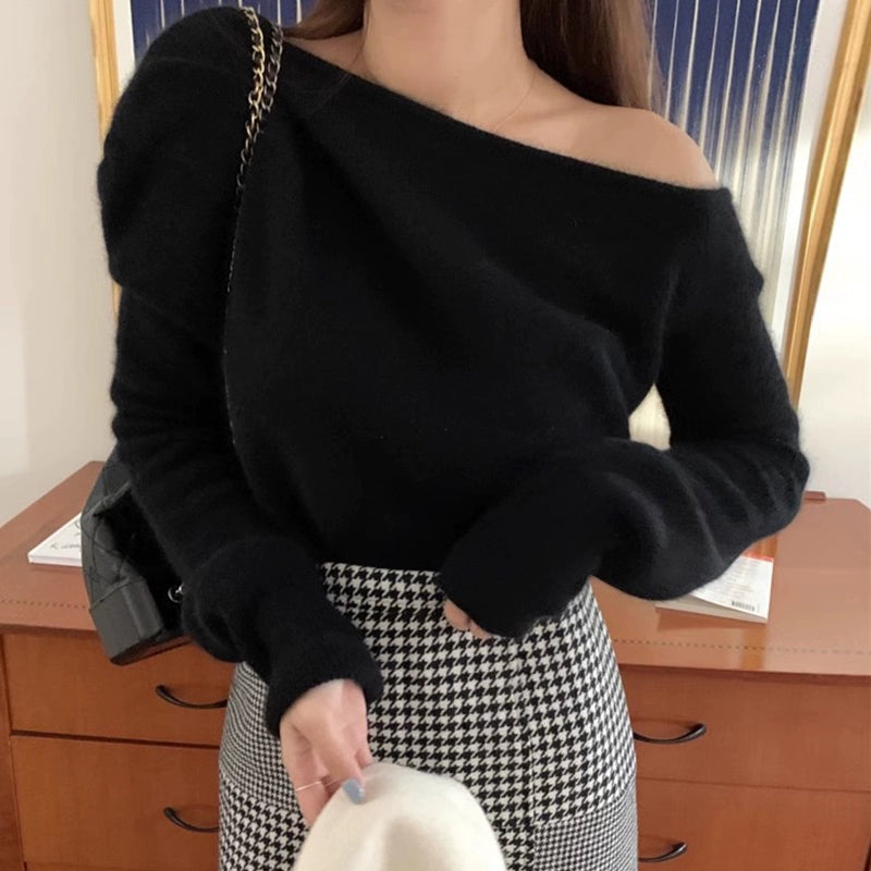 ワンショルダーニット