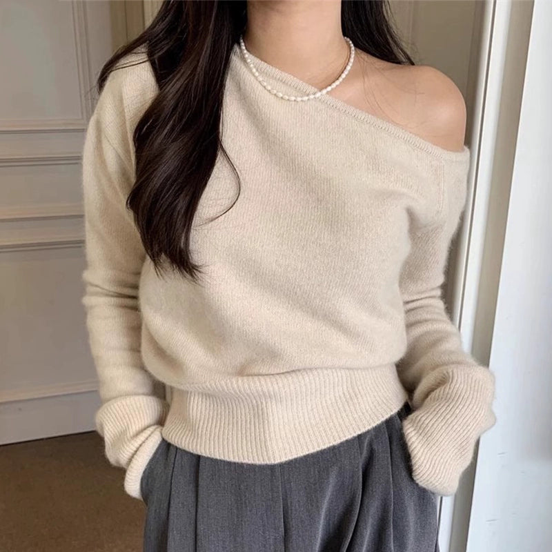 ワンショルダーニット