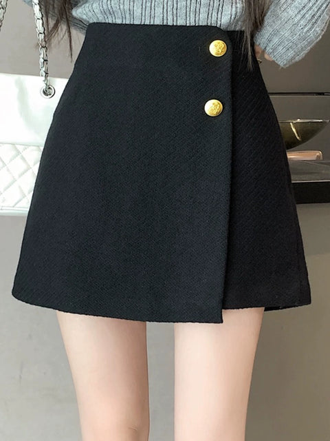 ツイードラップゴールドショートパンツ