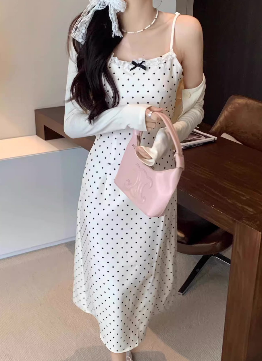 2ピースフレンチドットワンピース – charme