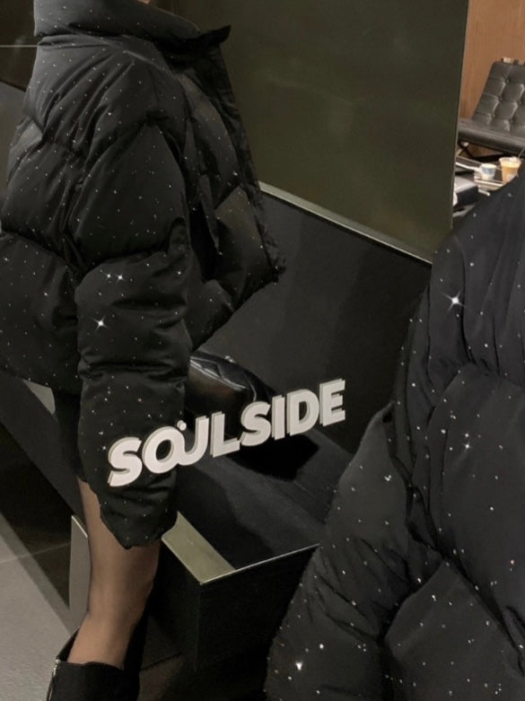 ラインストーンダウンジャケット