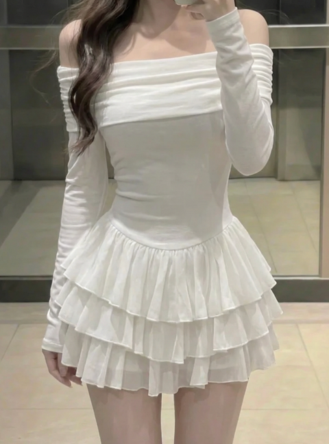 メロウフリルミニドレス