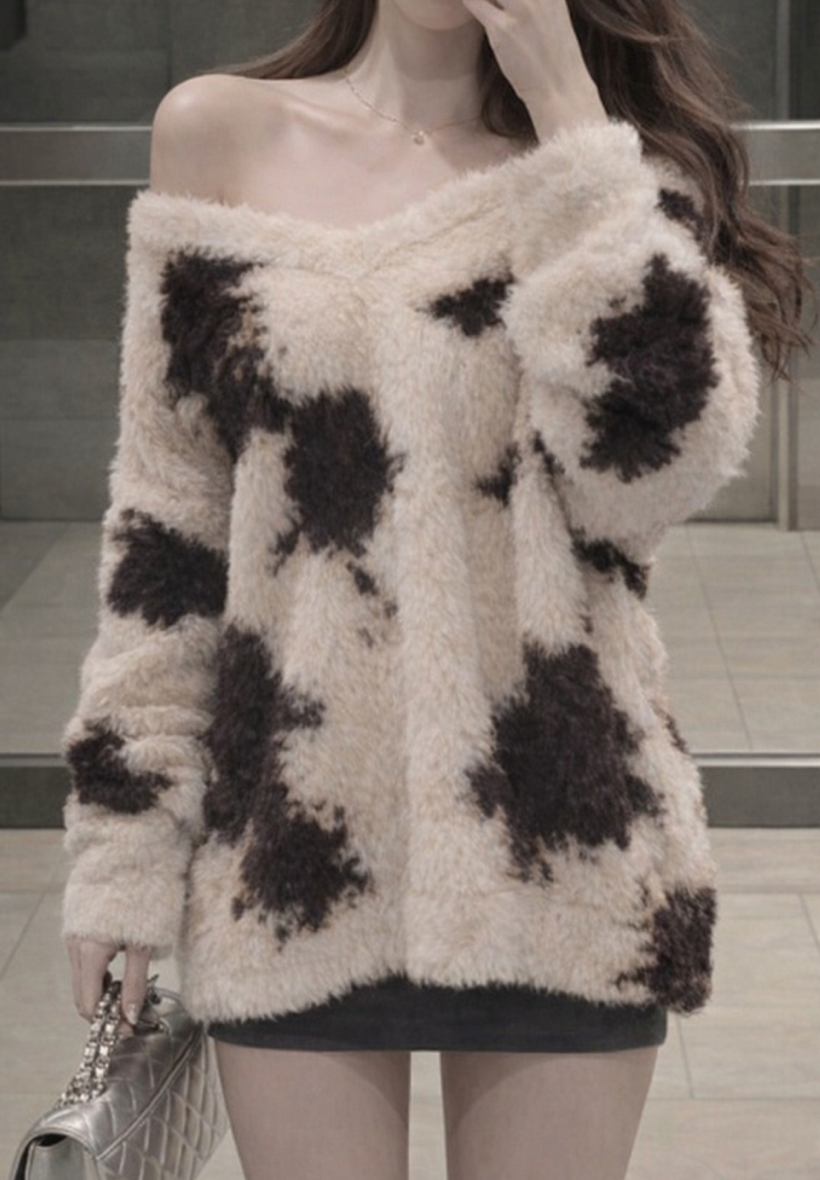 レディフェイクファーニット