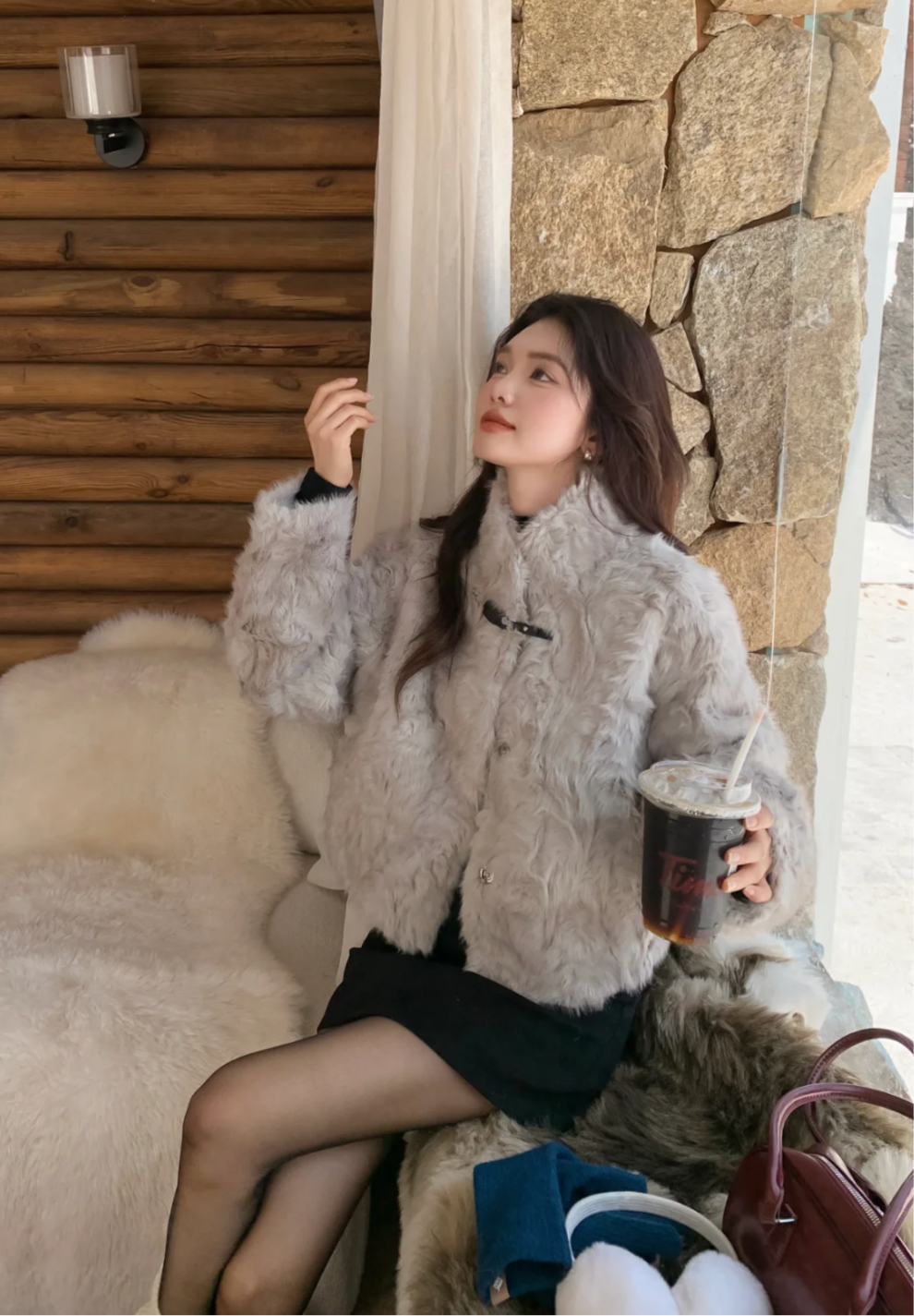 エコファースタンドベルトジャケット