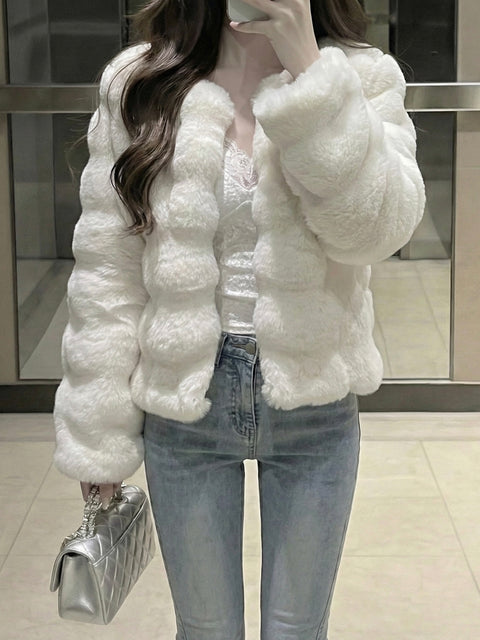 ワッフルフェイクファージャケット