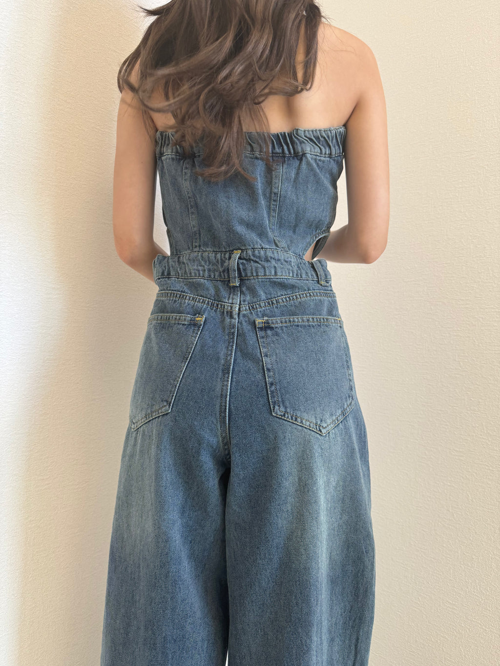 ベアトップデニムオールインワン – charme ベアトップデニムオールインワン – charme