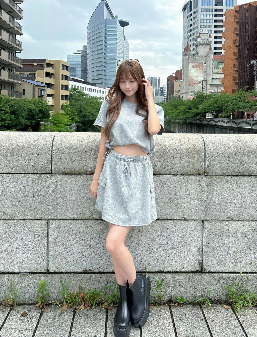 ラインストーンスウェットセットアップ