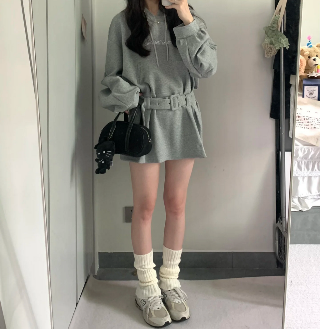 ベルトスウェットミニワンピース – charme