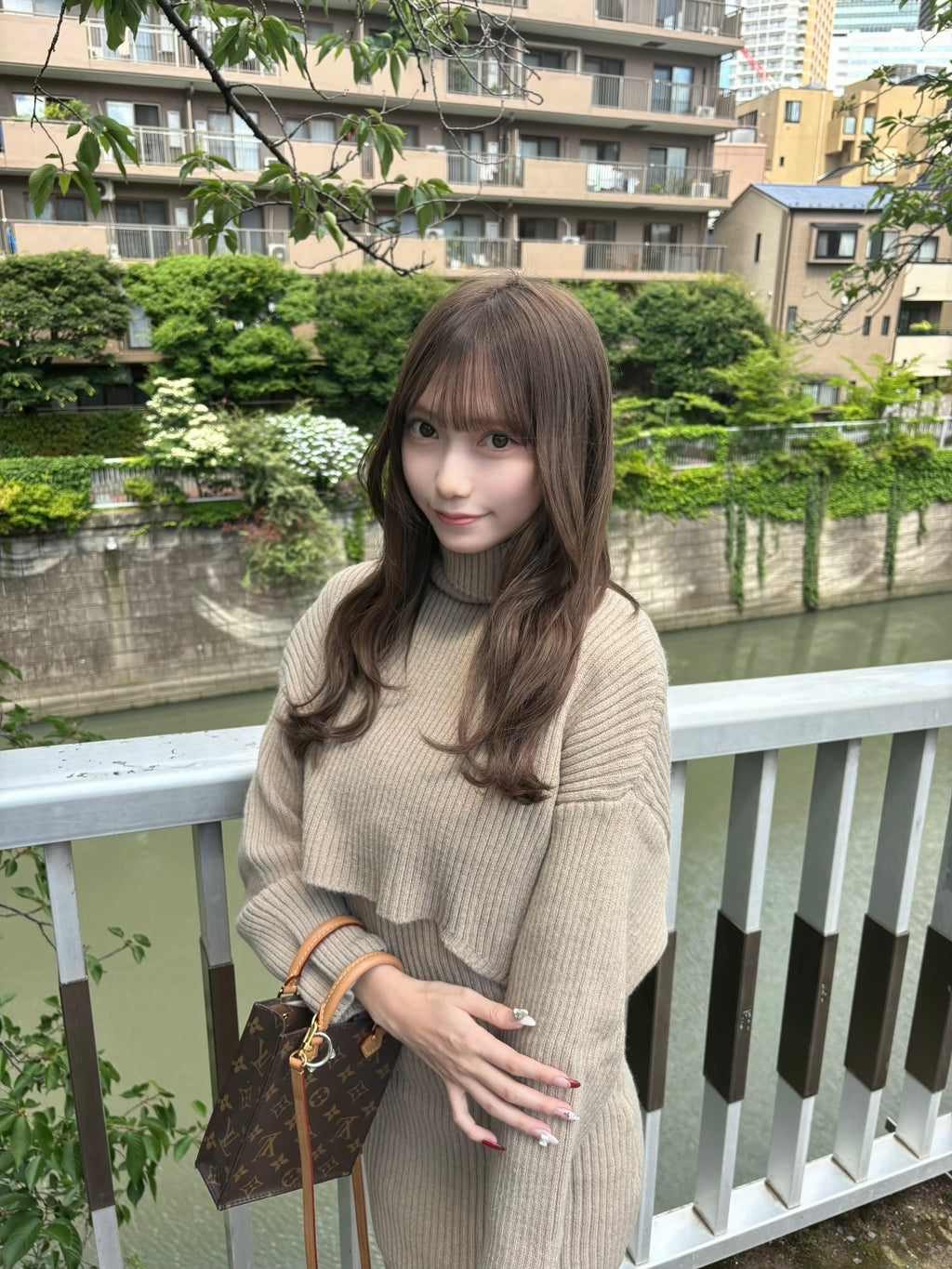 レイヤードニットミニワンピース