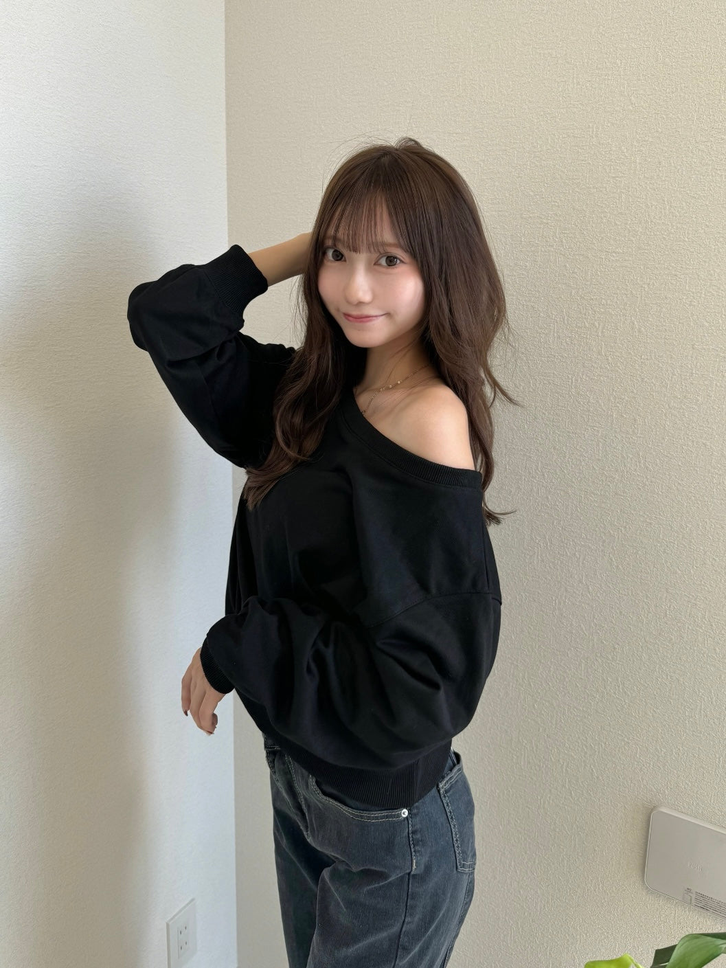 ワンショルダールーズスウェット