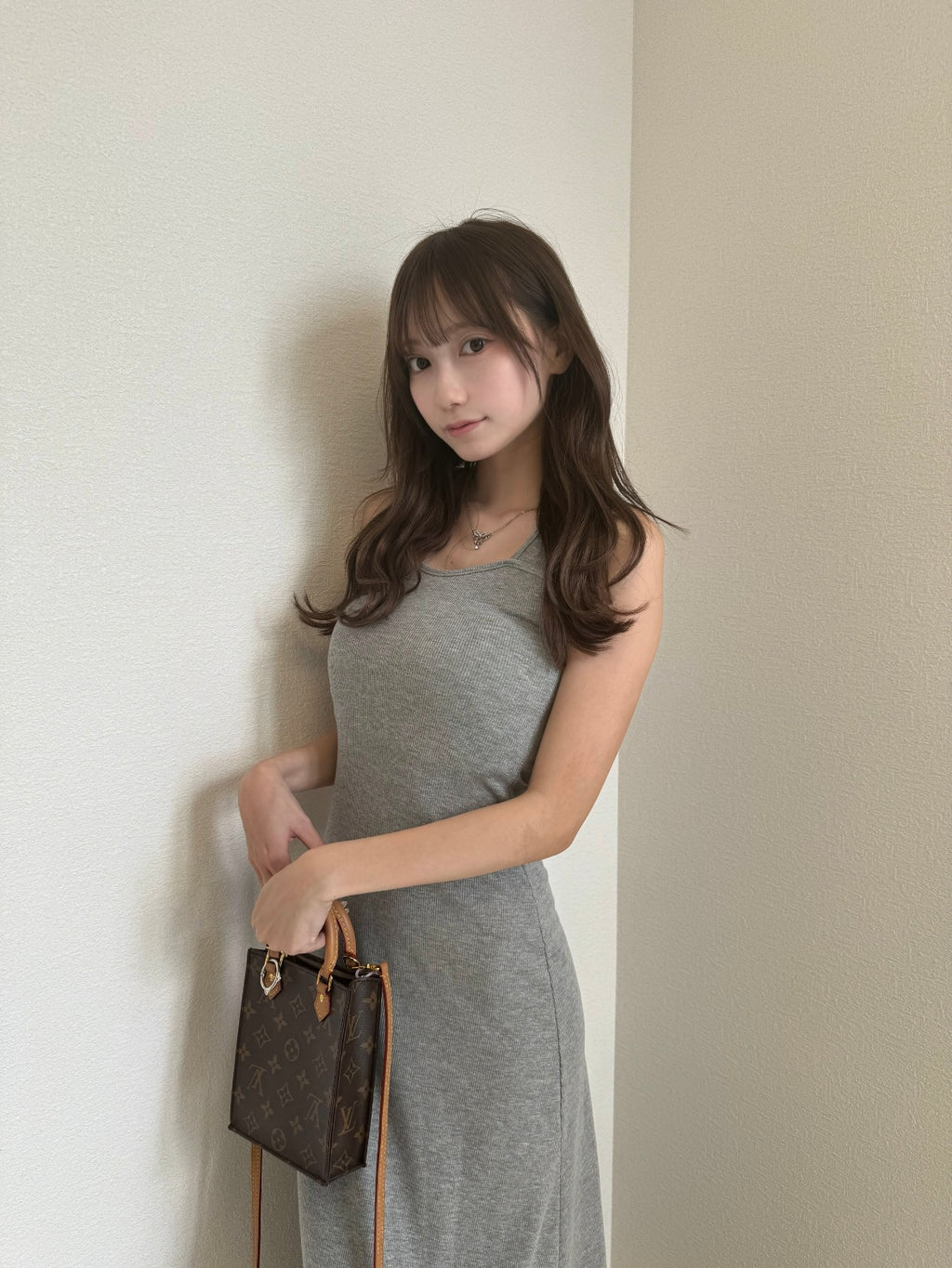 クロスボーダーニットロングワンピース