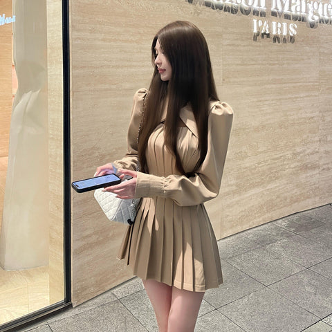 プリーツレディワンピース