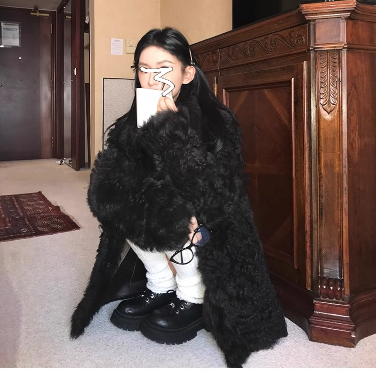 フェイクファーオーバーコート