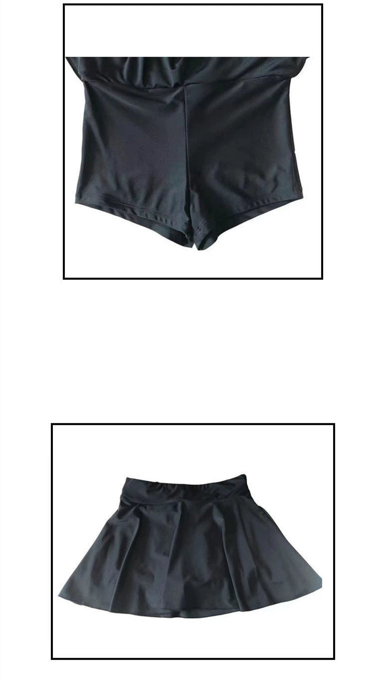 レースアップフレアスカートビキニ