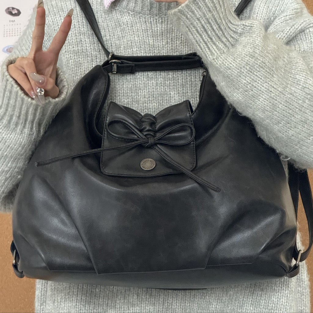 センターリボン3wayレザーバッグ