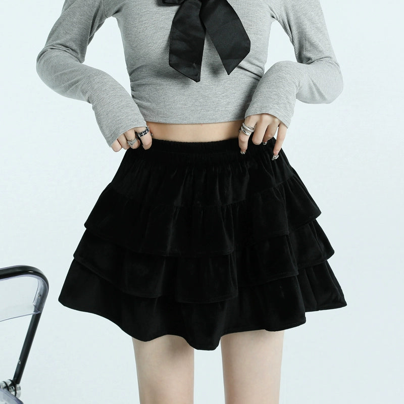 シュガーフリルティアードスカート