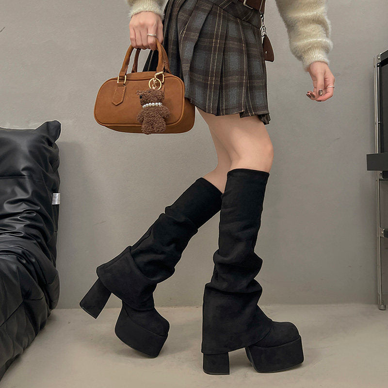 ルーズシャフトロングブーツ