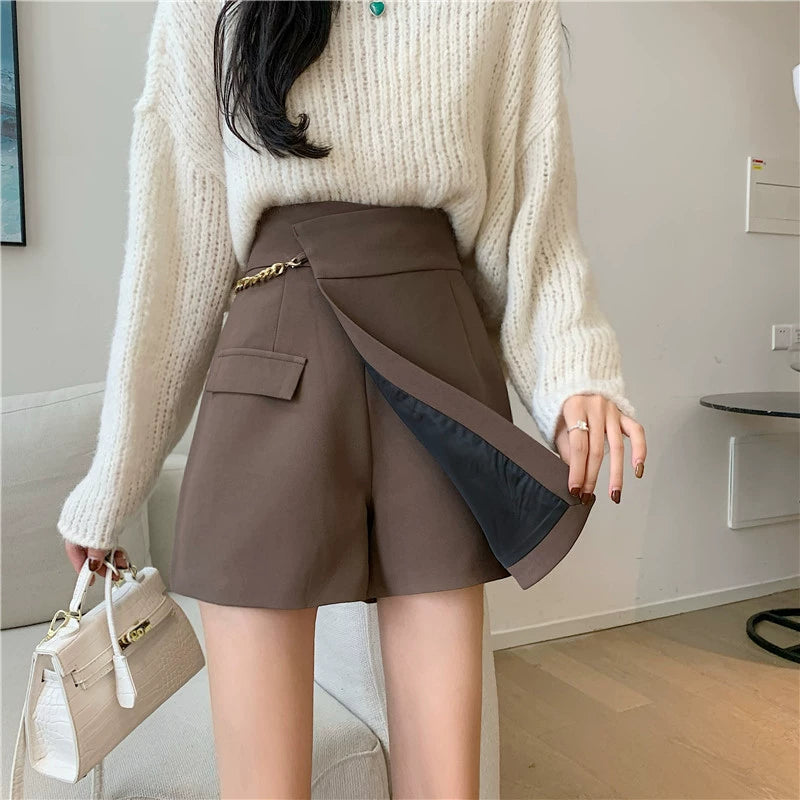 Aラインキュロットショートパンツ
