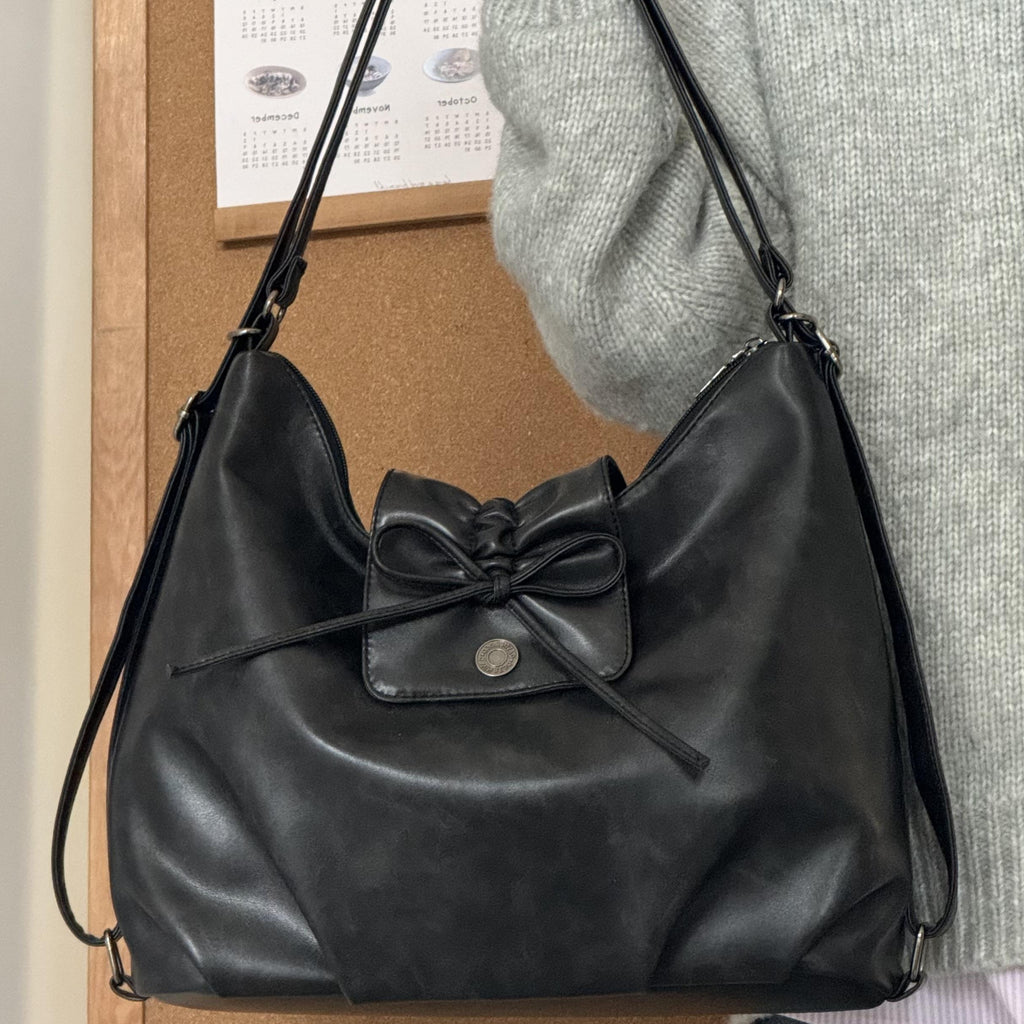 センターリボン3wayレザーバッグ