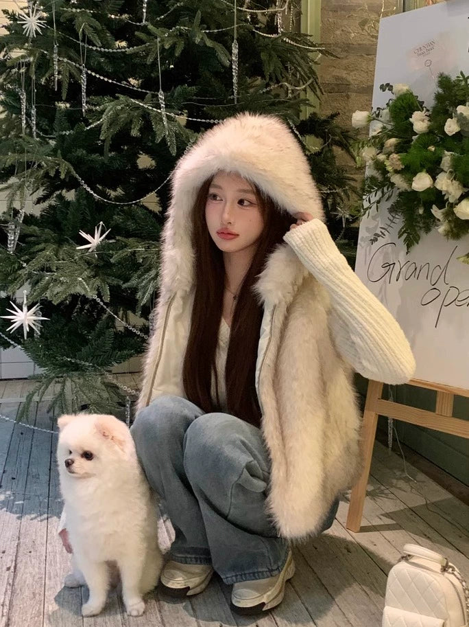 エコファーフードジップベスト