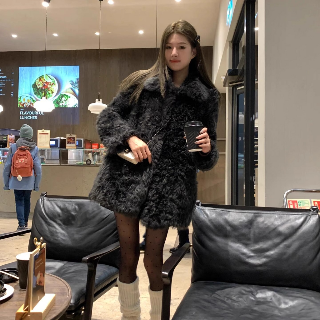 フェイクファーオーバーコート