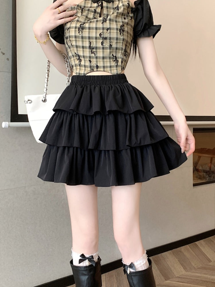 フレンチフリルミニスカートパンツ