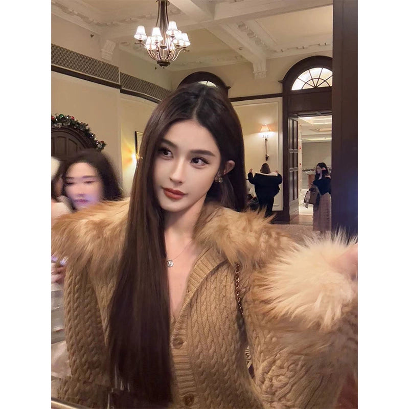 ラグジュアリーファーニットワンピ