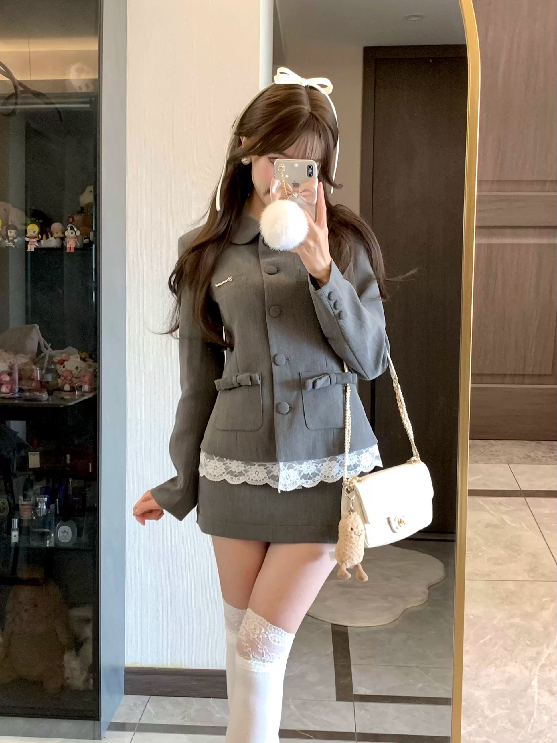 レーストリムジャケットセットアップ