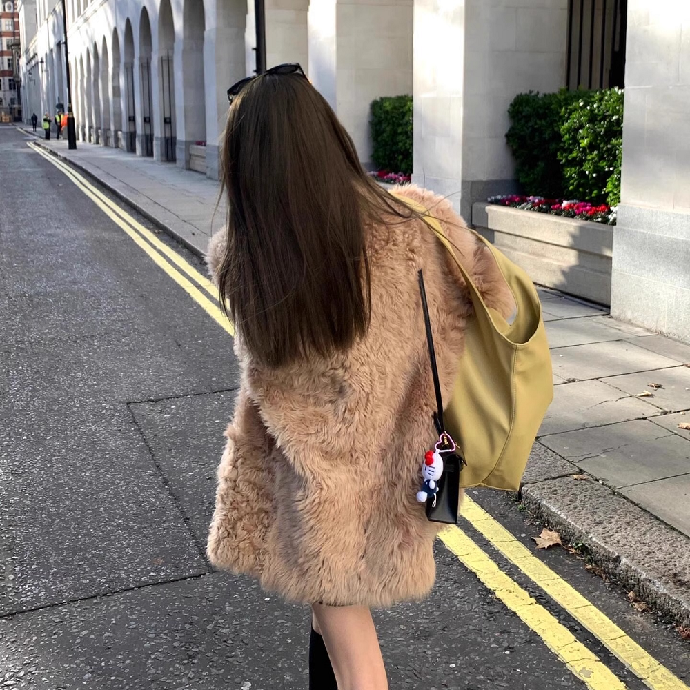 フェイクファーオーバーコート