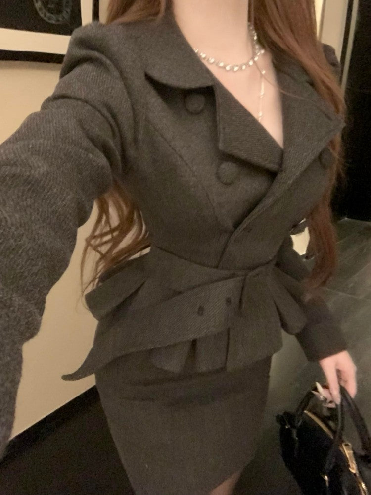 クラシカルベルトトレンチセットアップ