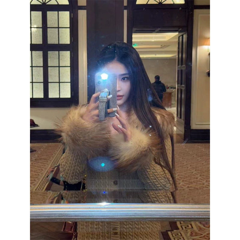 ラグジュアリーファーニットワンピ