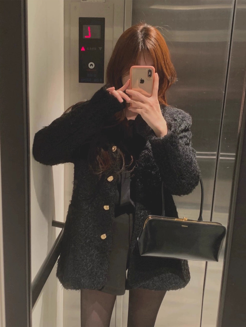 フレアシルエットウールライクジャケット