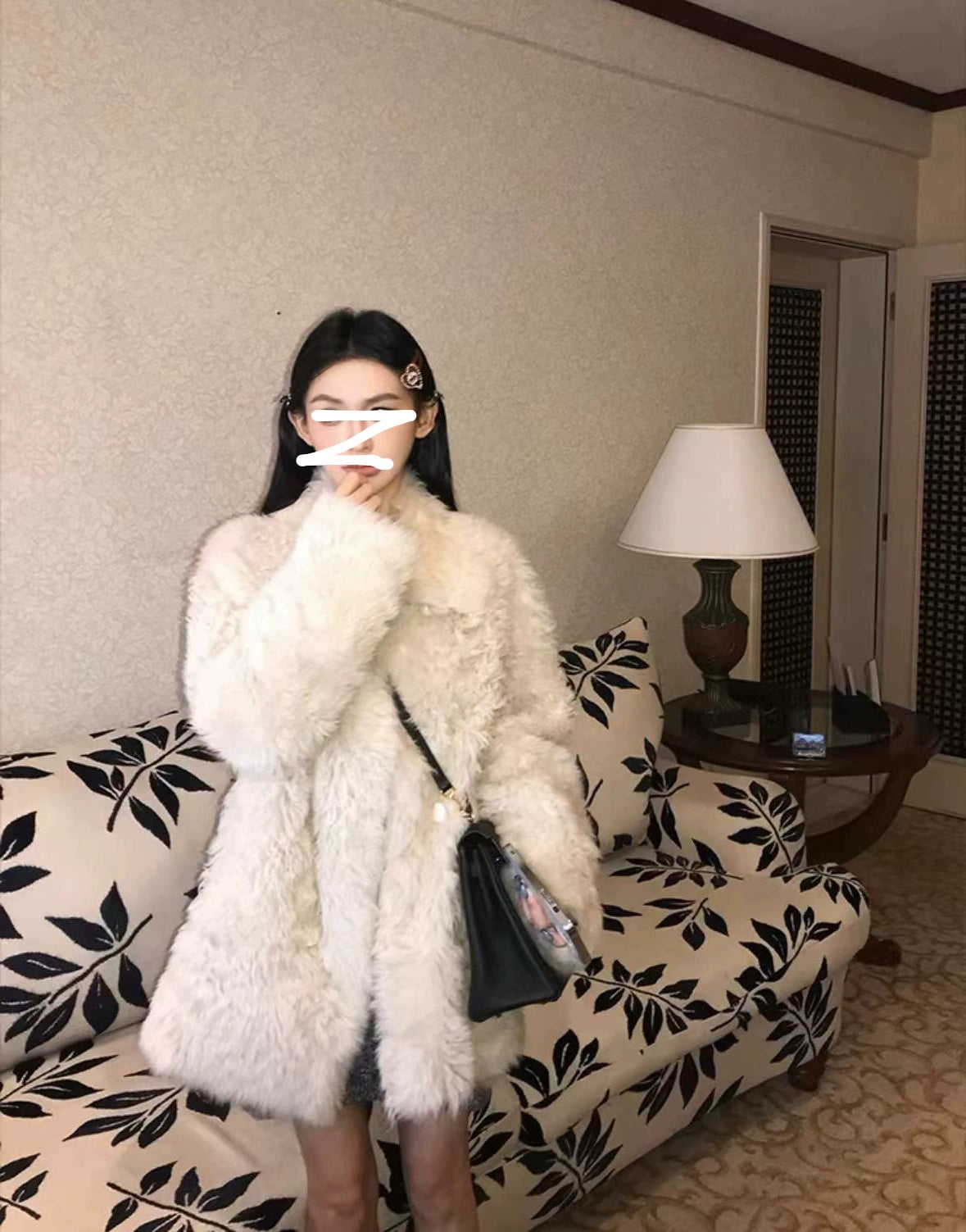 フェイクファーオーバーコート