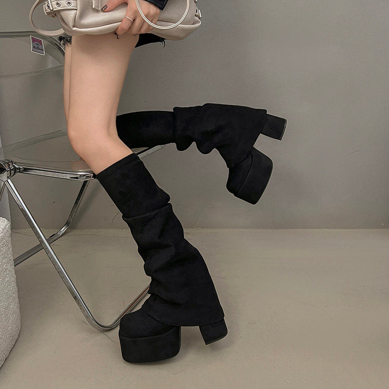 ルーズシャフトロングブーツ