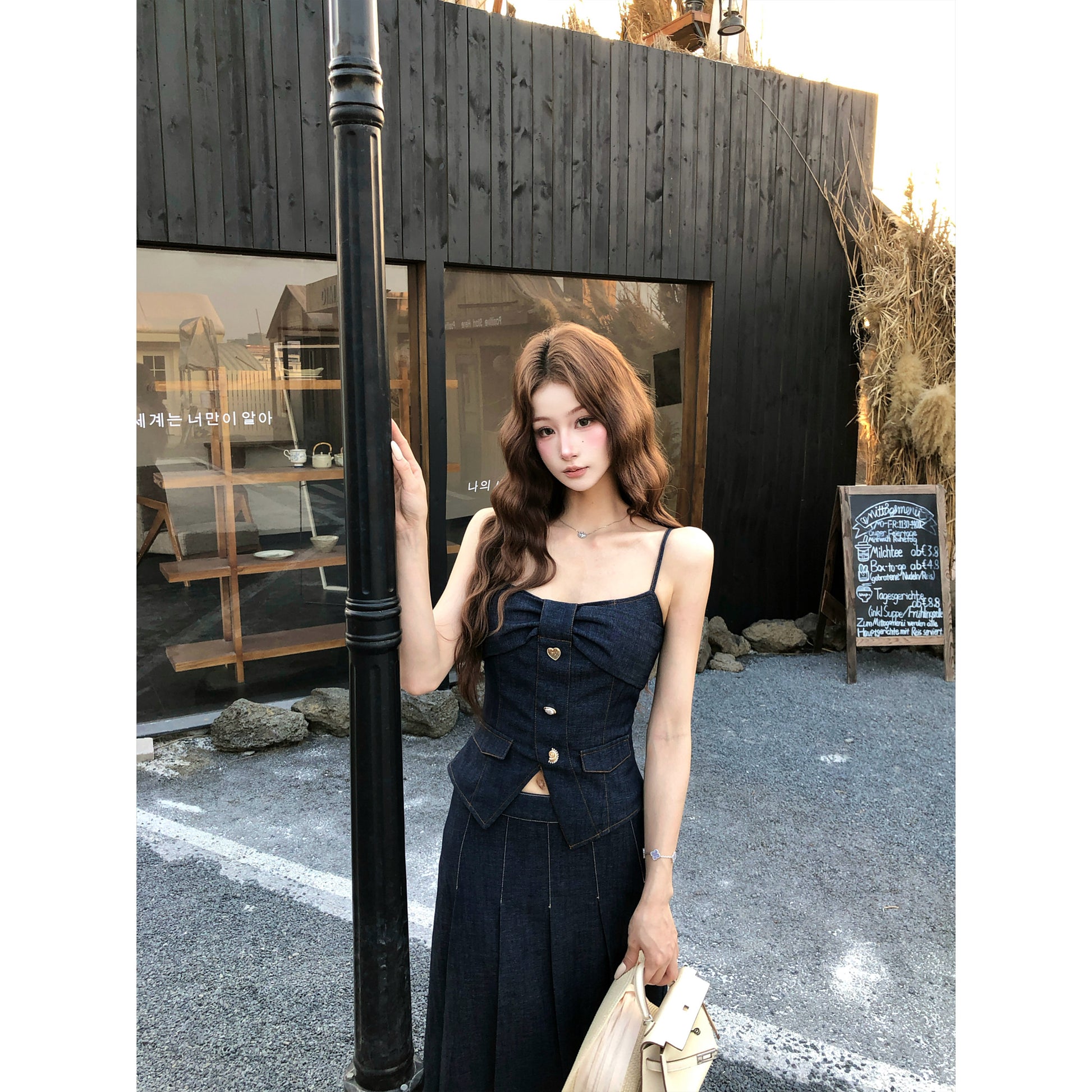 メロウハートデニムトップ