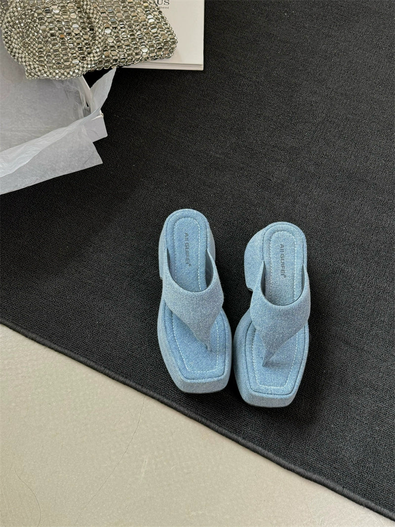 厚底フリップフロップサマーサンダル