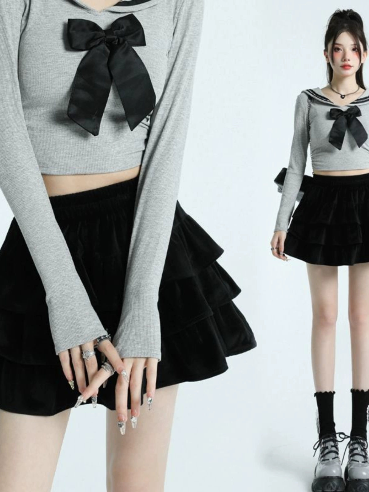 シュガーフリルティアードスカート