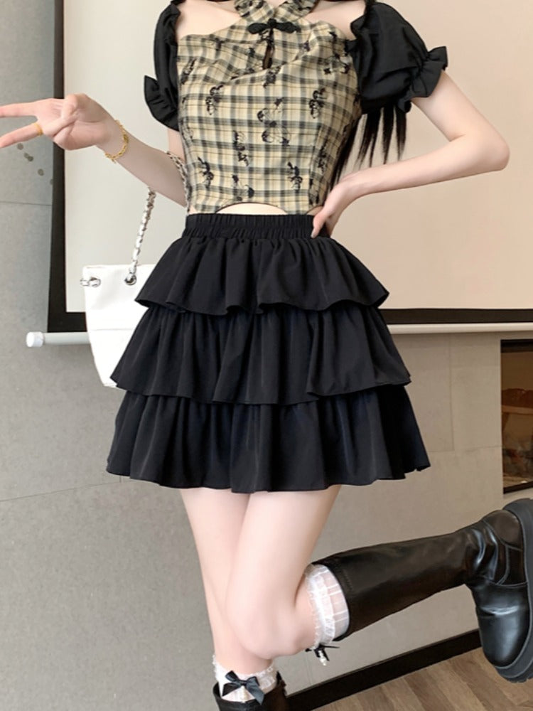 フレンチフリルミニスカートパンツ