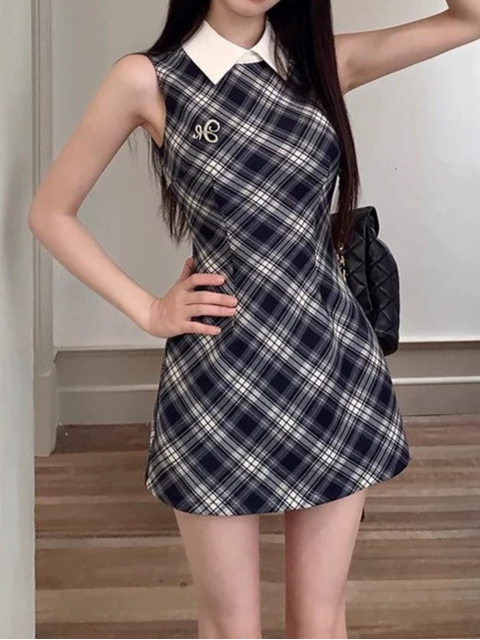 クラシックチェックミニワンピース