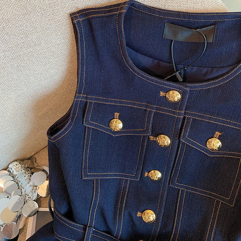 ルックスデニムベスト