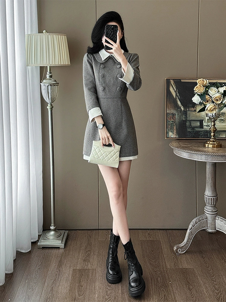 クラシックダブルボタンワンピース