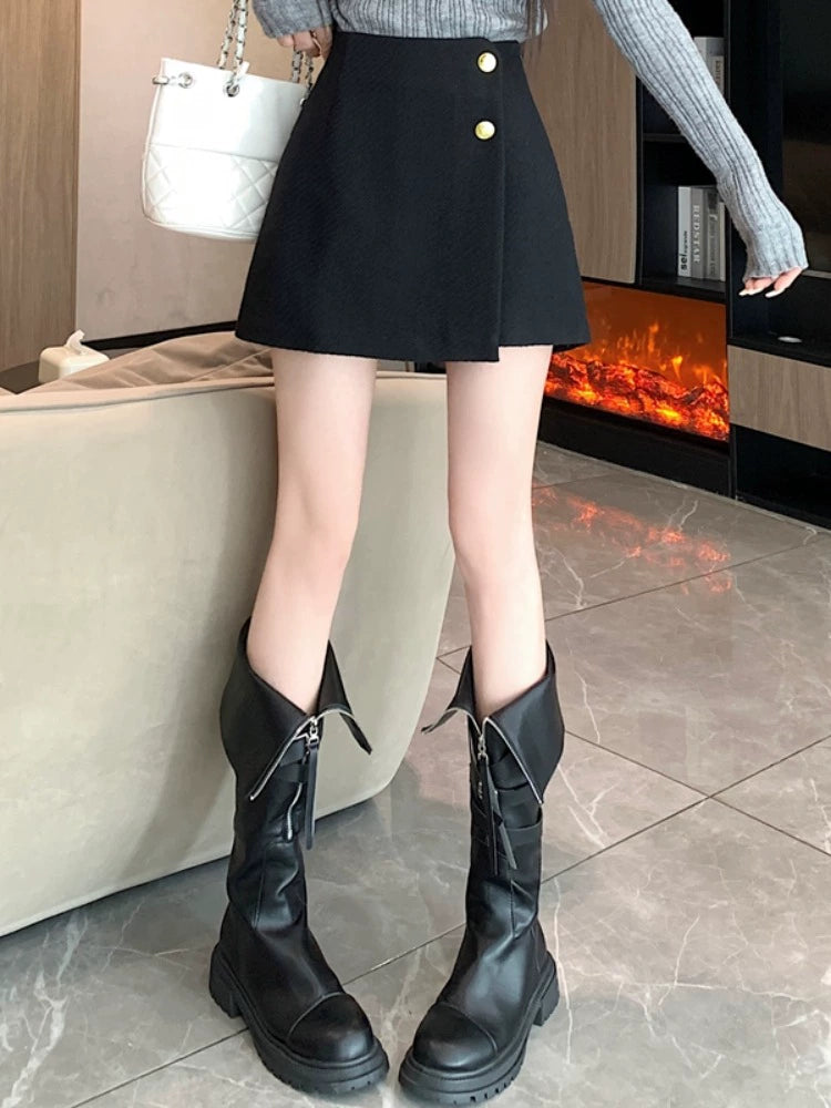 ツイードラップゴールドショートパンツ