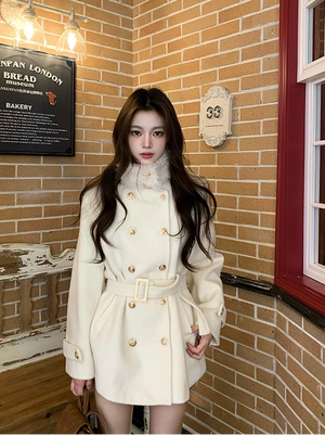 クラシカルダブルボタンコート