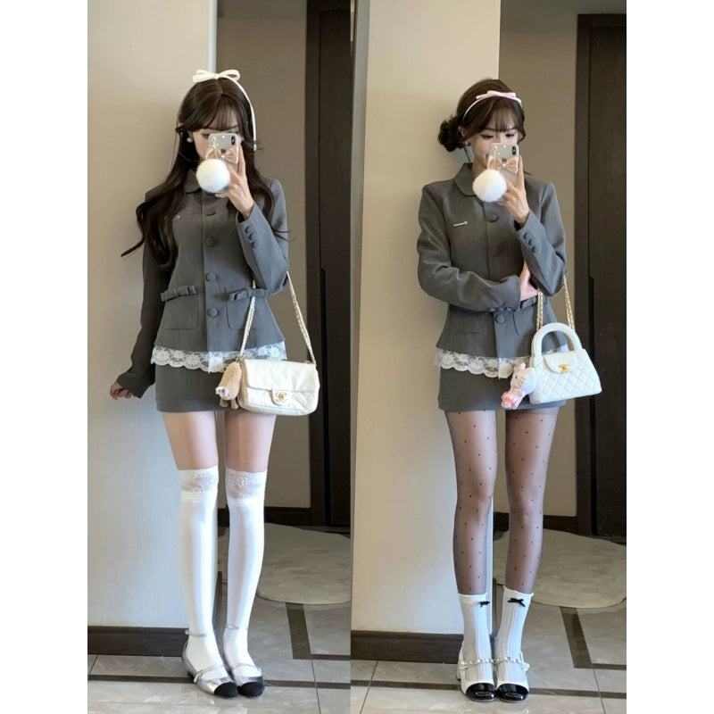 レーストリムジャケットセットアップ