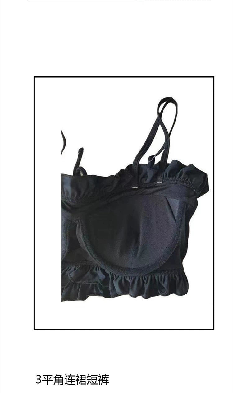 レースアップフレアスカートビキニ