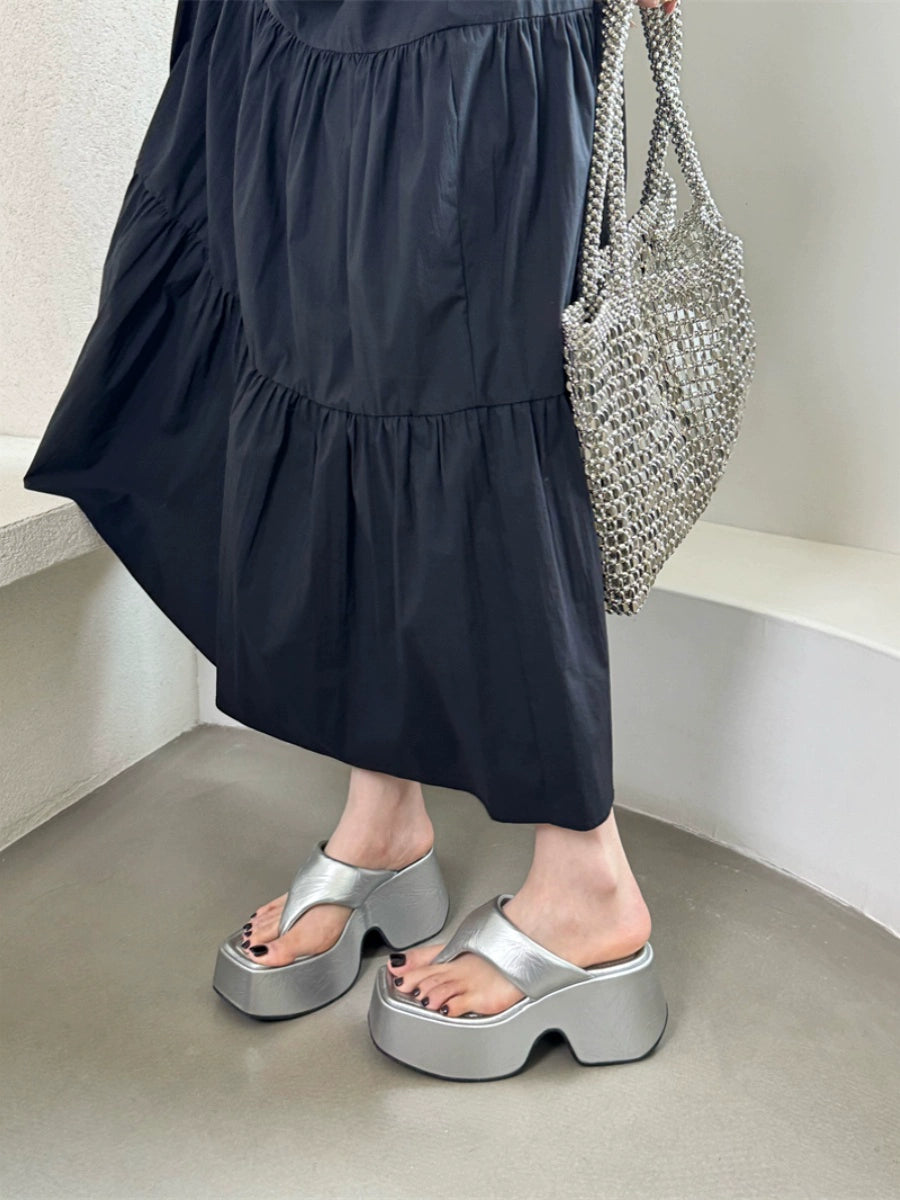 厚底フリップフロップサマーサンダル