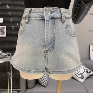 バックリボンデニムショート