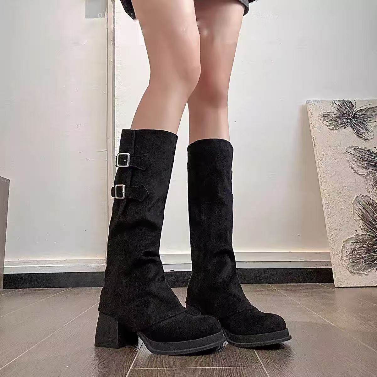 ムードヒールロングブーツ