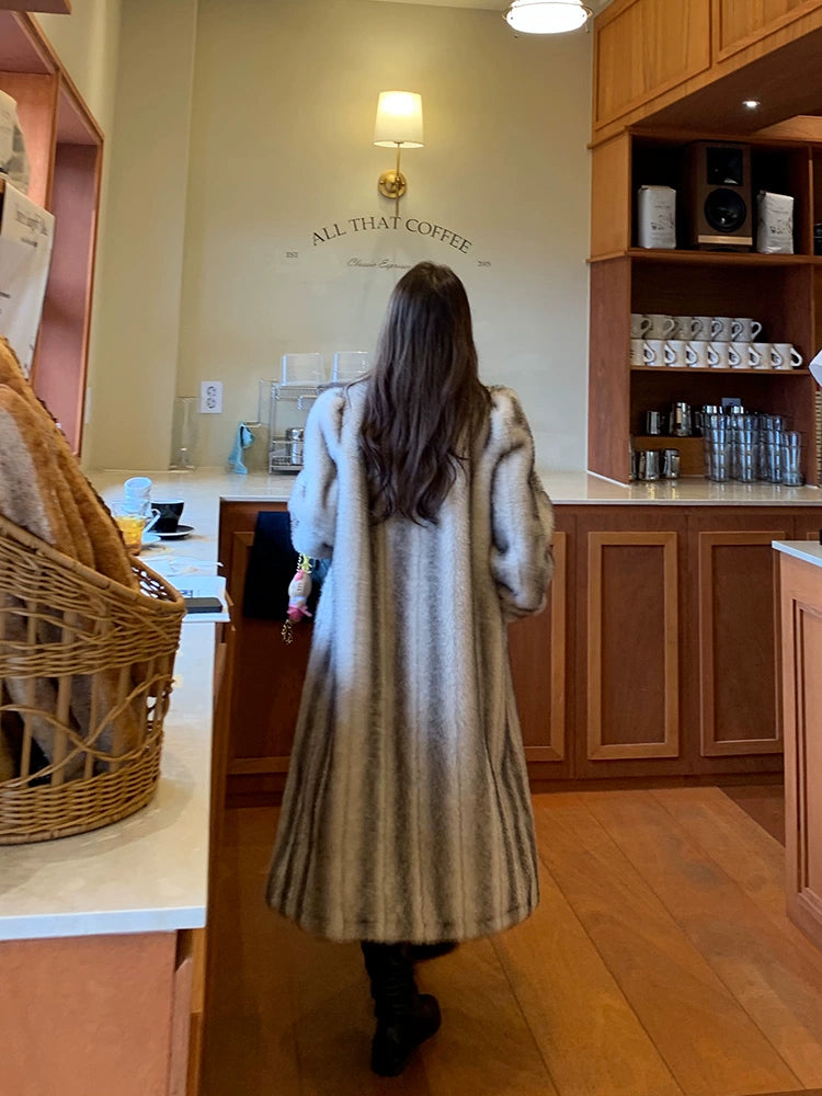 エコファーボリュームロングコート